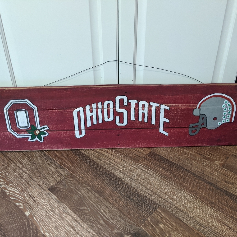 Large OSU hand painted pallet wood sign